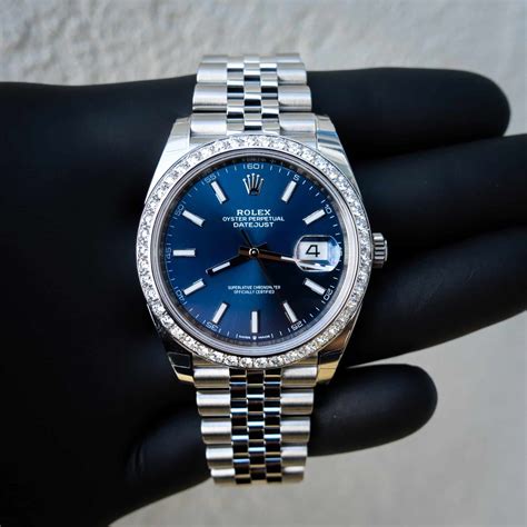 rolex blue face oyster perpetual datejust watch|Rolex Datejust 41 oyster steel.